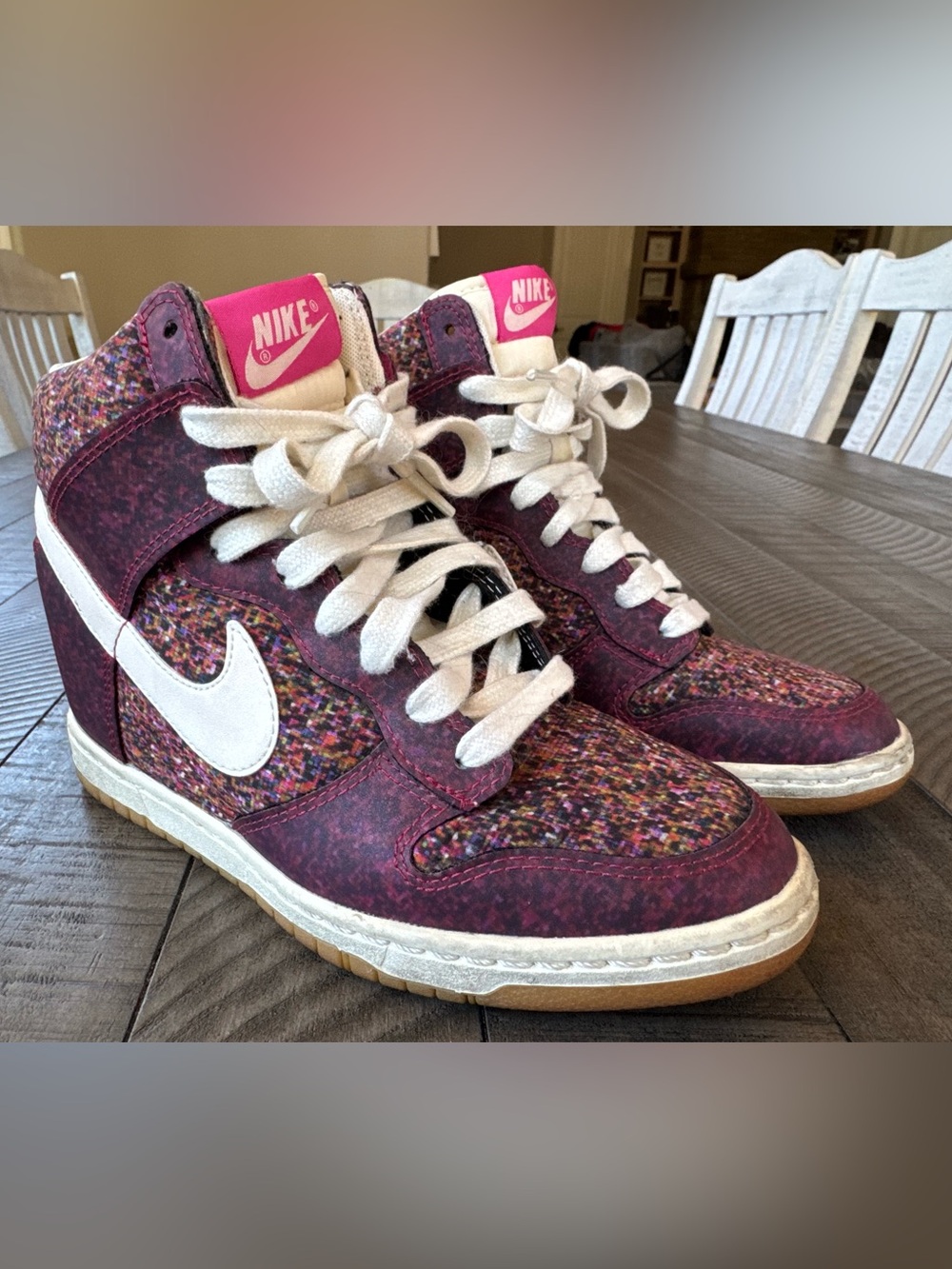 Nike Dunk Sky Hi Liberty Floral Wedge Sneakers Women’s Size 6